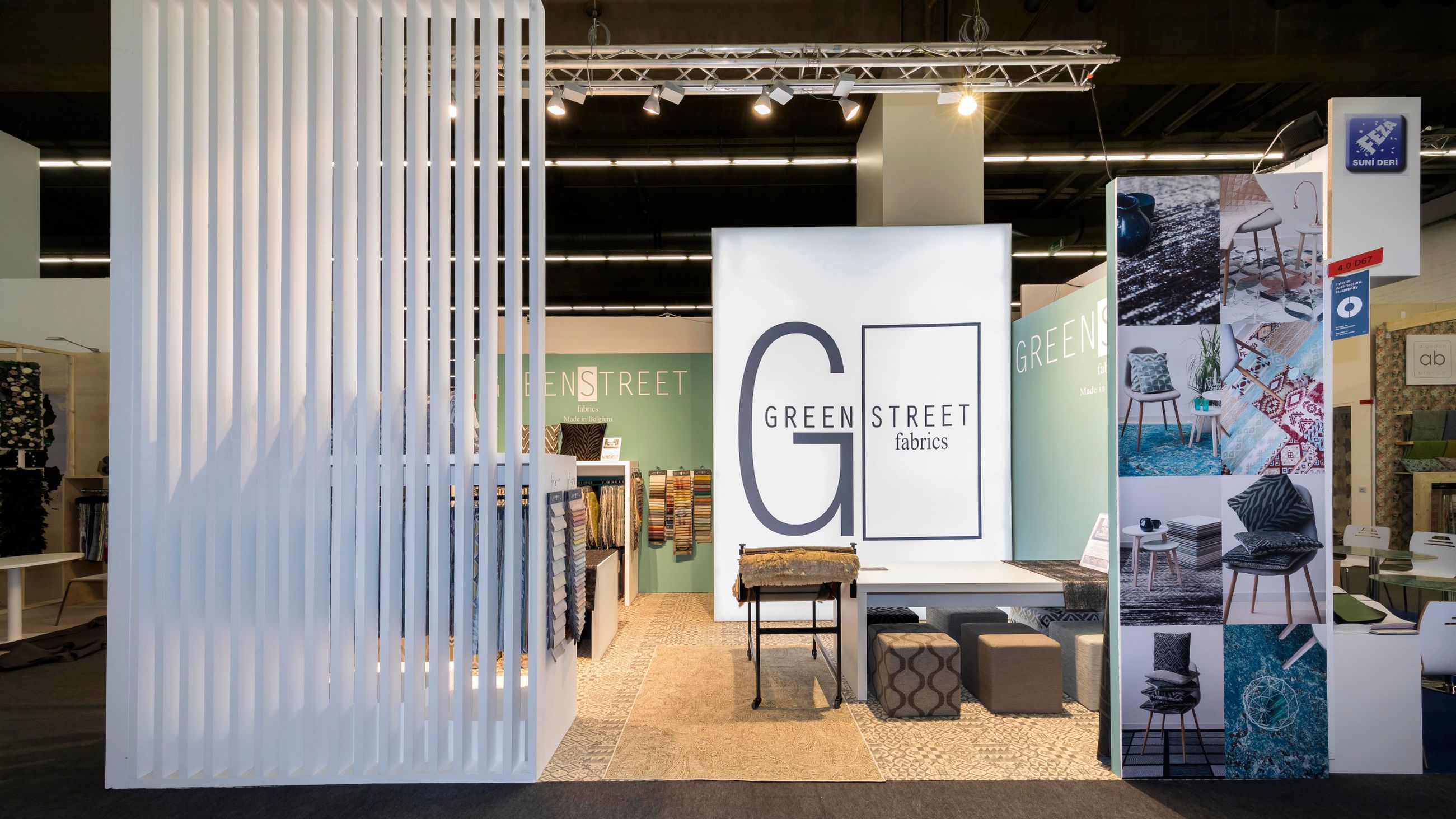 Greenstreet Fabrics Heimtex Frankfurt 2018 - Standenbouw Guido Goethals